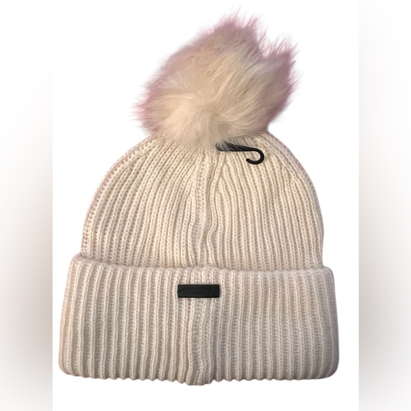 KURT GEIGER LONDON NWT Gorgeous Rainbow Embellished Faux Fur Pom Pom
Beanie main image 8